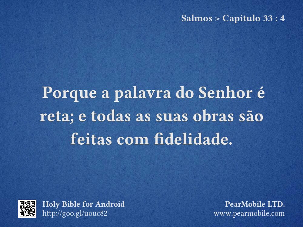 Salmos, Capítulo 33:4
